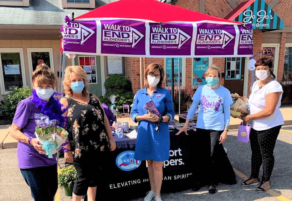 Photo of Comfort Keepers Home Care Team Participating in the Walk to End Alzheimer's Event