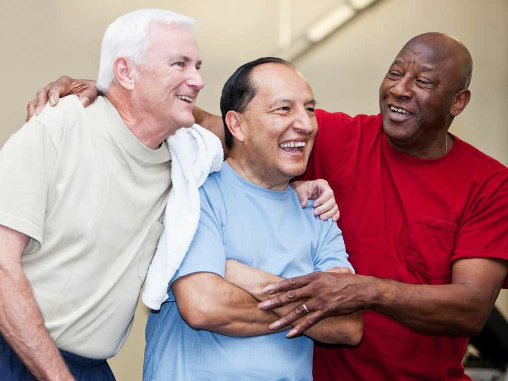 A small group of adults enjoying time together.