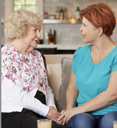 Caregiver with client