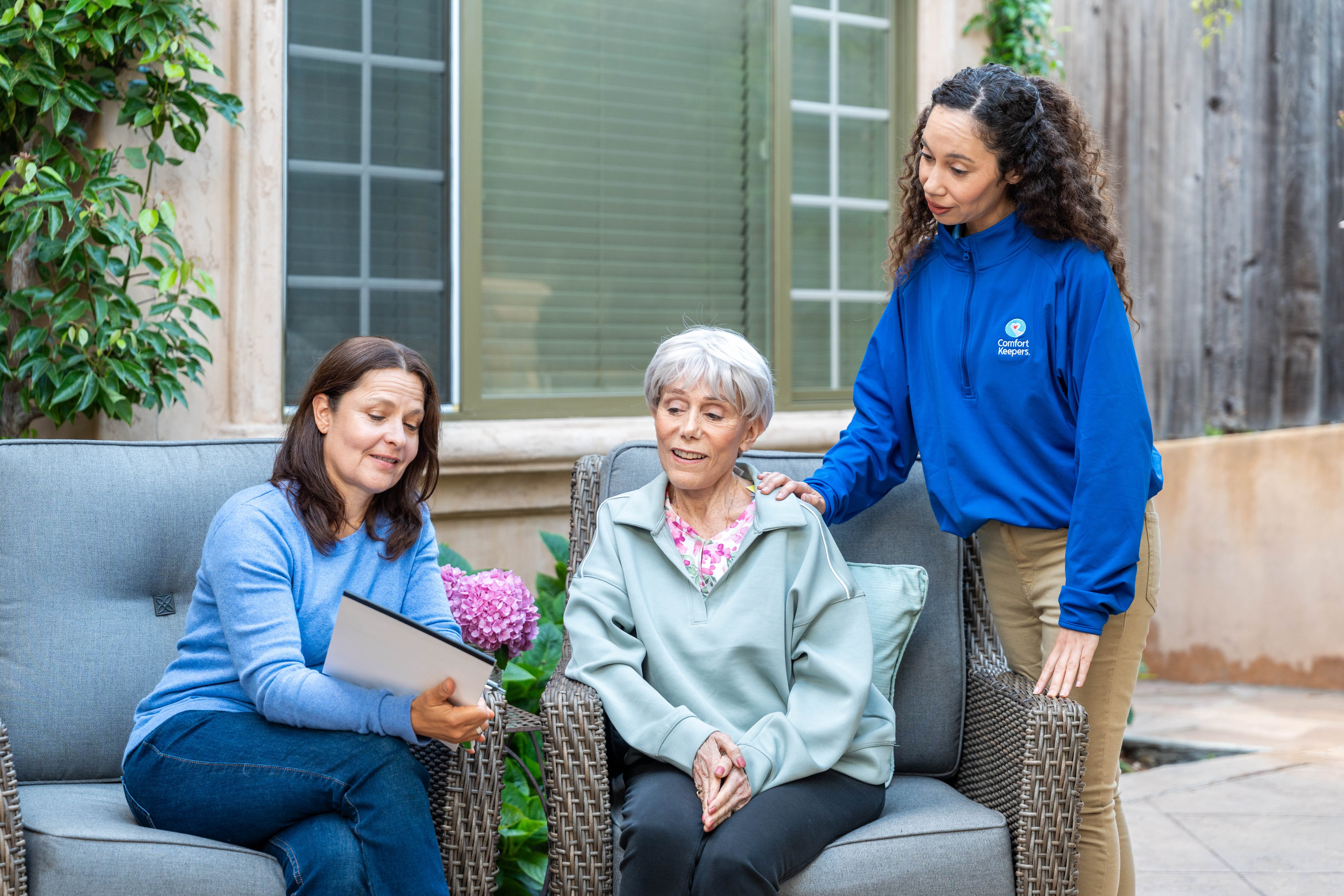A family reviewing home care options in Cherry Hill, NJ