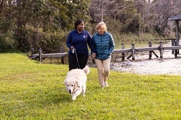 caregiver in denver helping senior