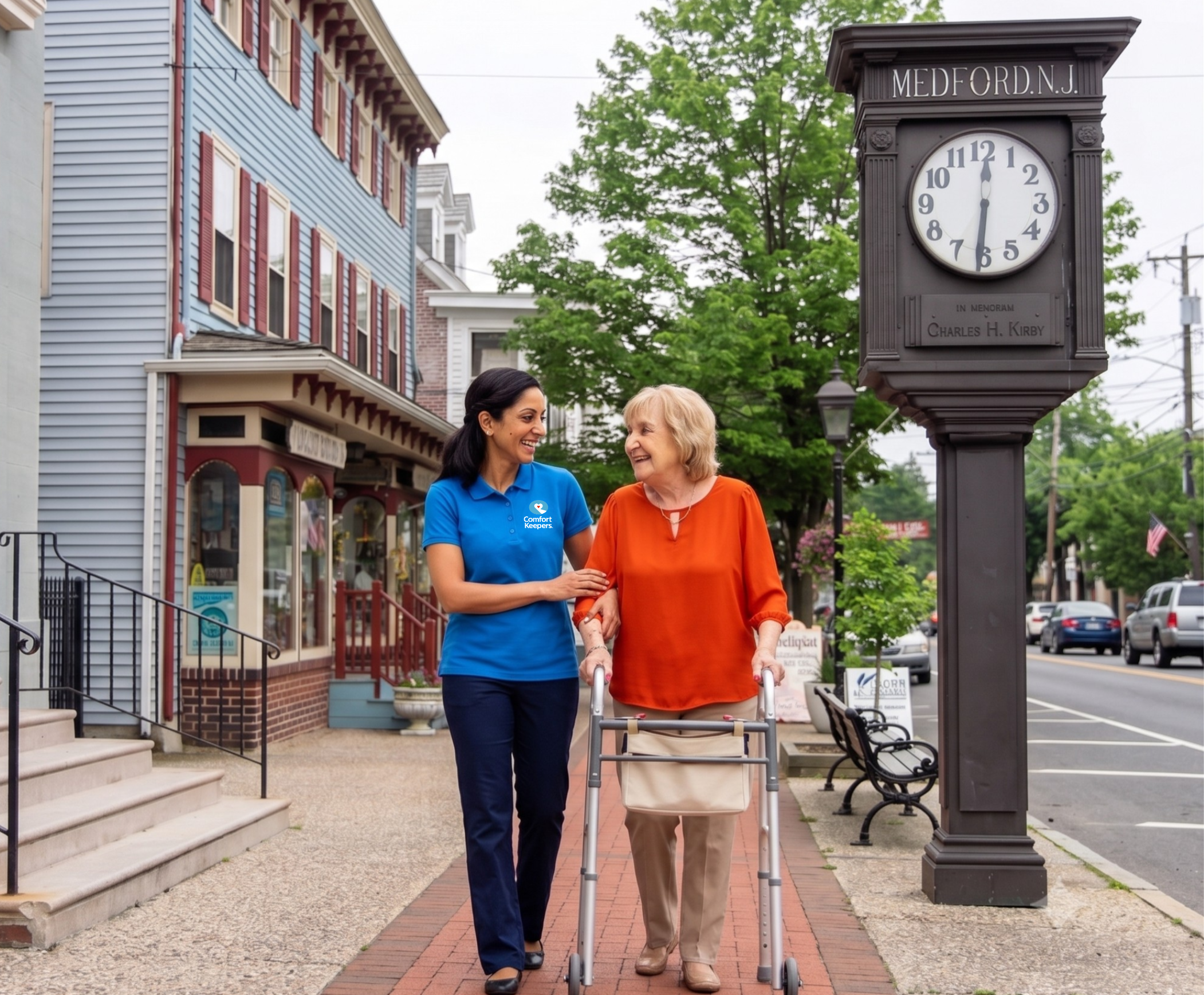 Comfort Keepers caregiver helping a senior stay independent at home in Medford, NJ