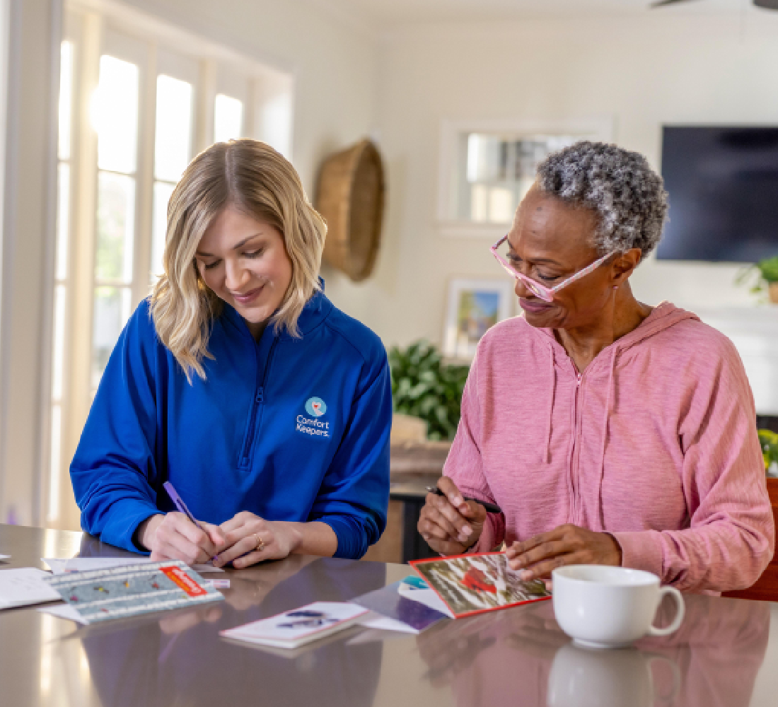 Comfort Keepers caregiver supporting a senior client in Briggs Ranch, Folsom CA