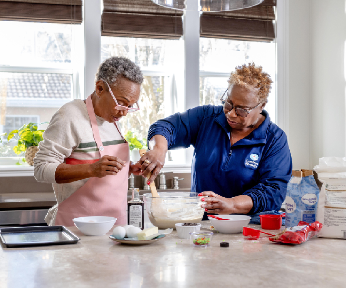 Comfort Keepers caregiver supporting a senior client in Prairie Oaks, CA