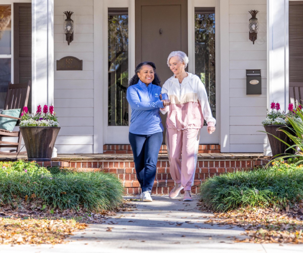 Comfort Keepers caregiver with a senior client at home in Emerald Hills, CA