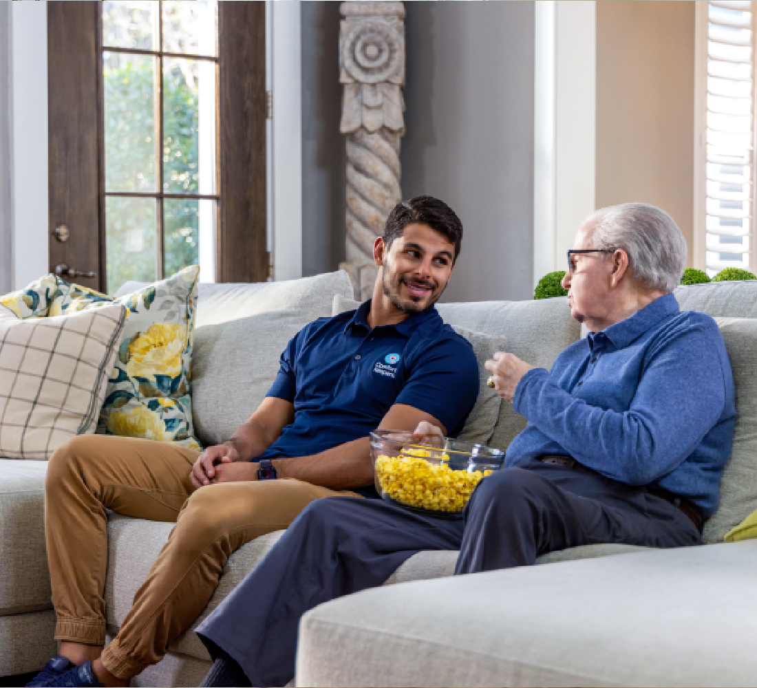 Comfort Keepers caregiver with a senior client at home in North Fair Oaks, CA