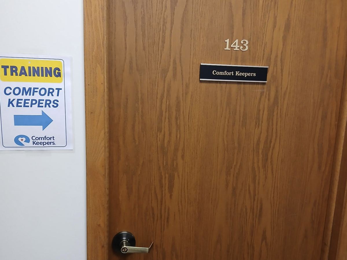 Suite 143 entrance to the Comfort Keepers senior home care office in Edina, MN