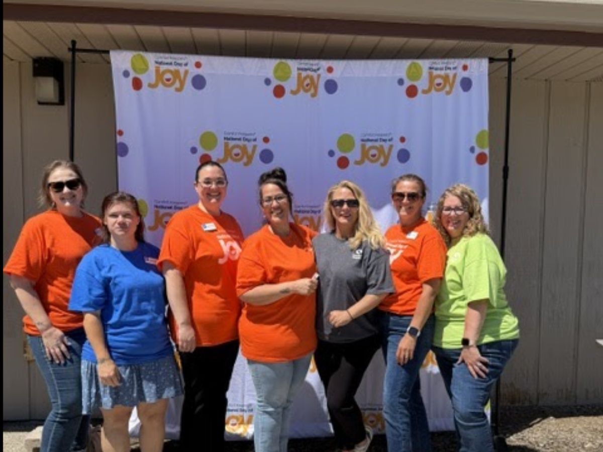 Comfort Keepers Fond du Lac in-home care staff at a National Day of Joy community event in Wisconsin