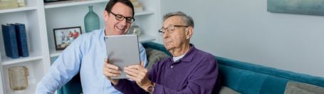 Senior receiving in home memory care and companionship in Montclair, VA