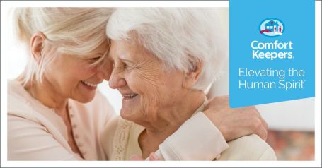 Caregiver Daughter with Senior Mom at Home 