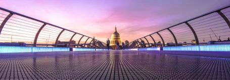 Panoramic view of capital building from pedestrian bridge
