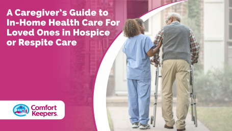 Two people walking, an older man with a walking frame being assisted by a woman