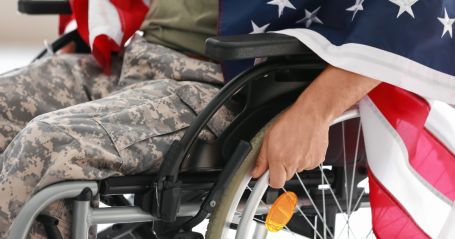 Veteran in a wheelchair