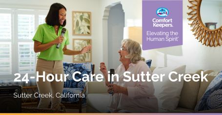 Sutter creek senior with caregiver at home