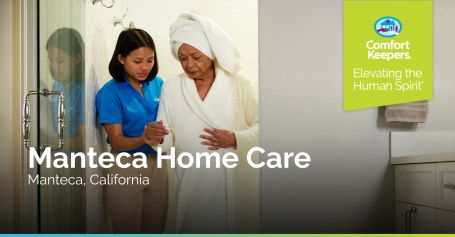 Manteca senior getting home care assistance