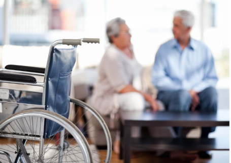 Seniors discussing in home care