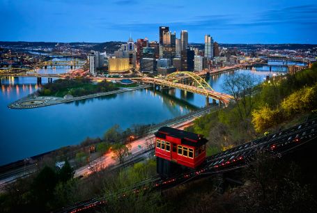 view of Pittsburgh with the incline