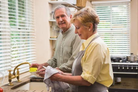 Spousal Caregiver working with her husband