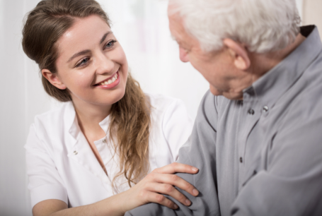 Caregiver works with client on companionship, maintaining the home.