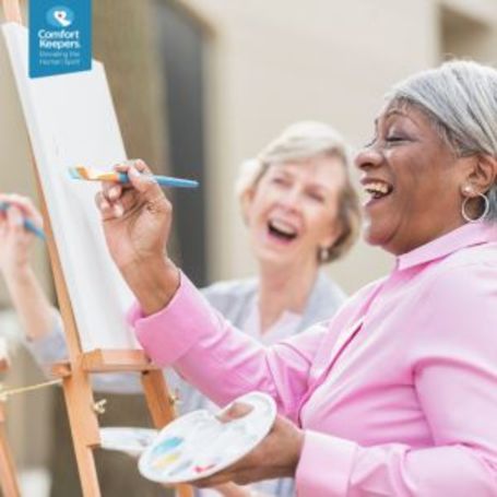 Comfort Keepers clients find joy through art and painting. 