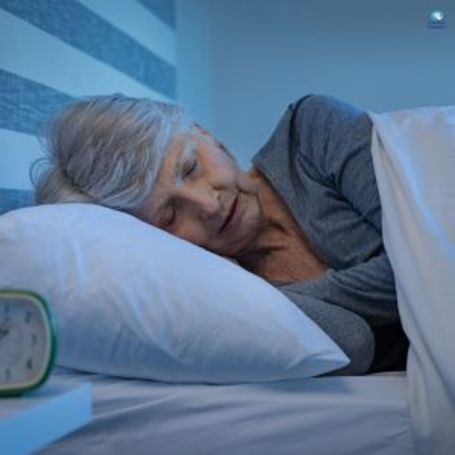Comfort Keepers client lays down for a restful nights sleep. 