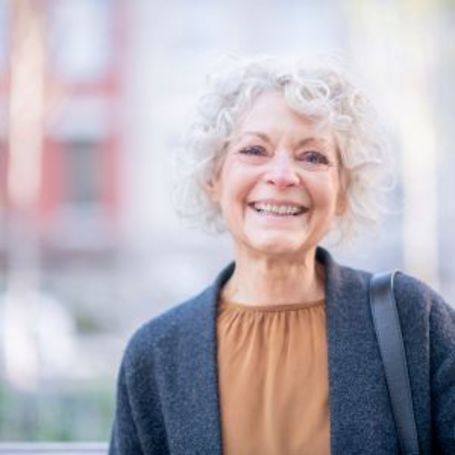 Comfort Keepers client smiles