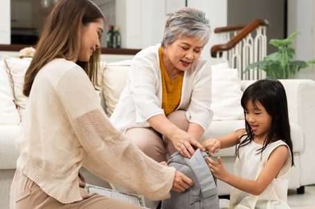 Grandmother with grandchildren