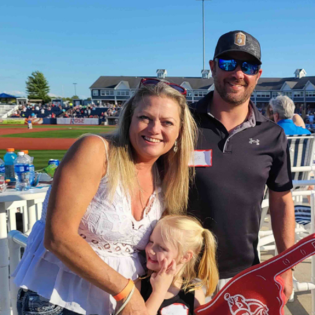 family at baseball game