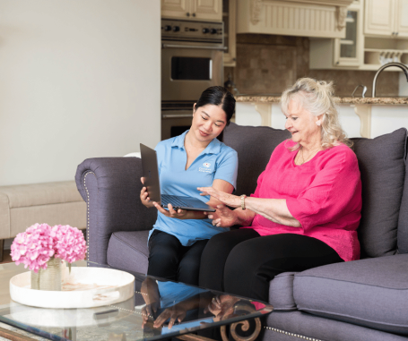 caregiver and client