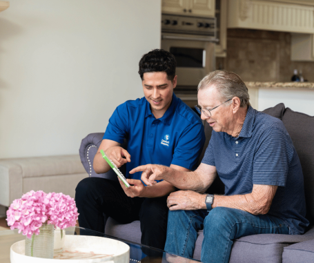 caregiver and client