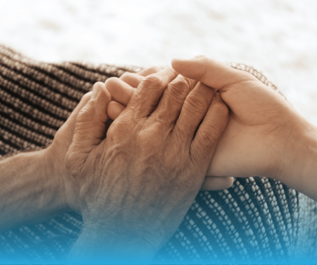 client's hands holding