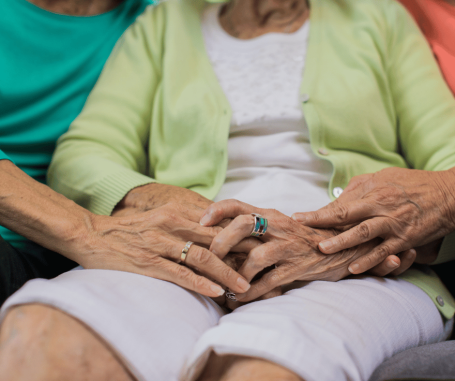 client's hands holding