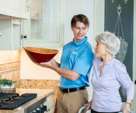 caregiver and client