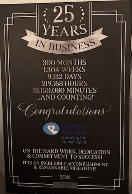 25 years in business