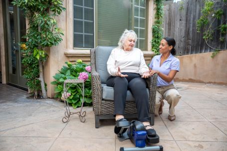 ELDERLY PERSON EXERCISING 