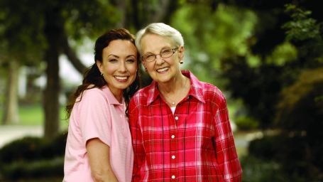 Senior with caregiver comanionship care