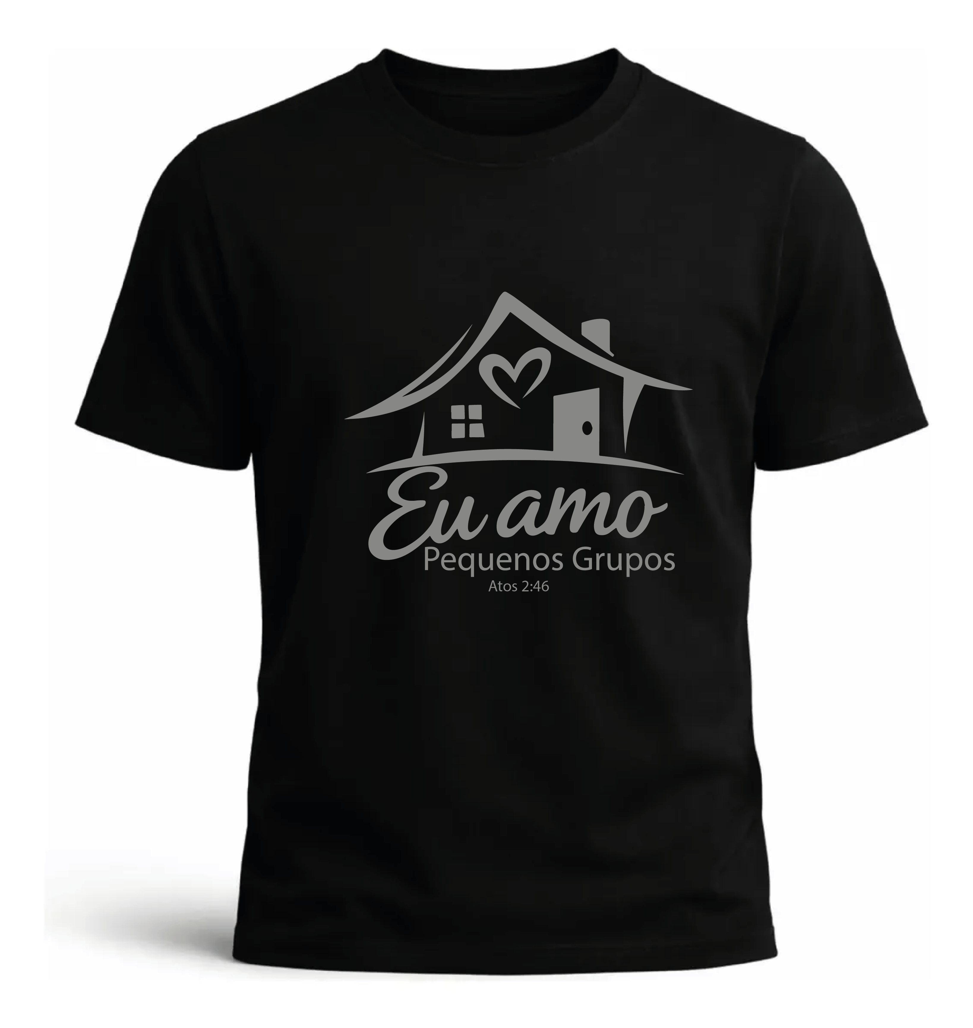 Camiseta Preta Eu Amo Pequenos Grupos