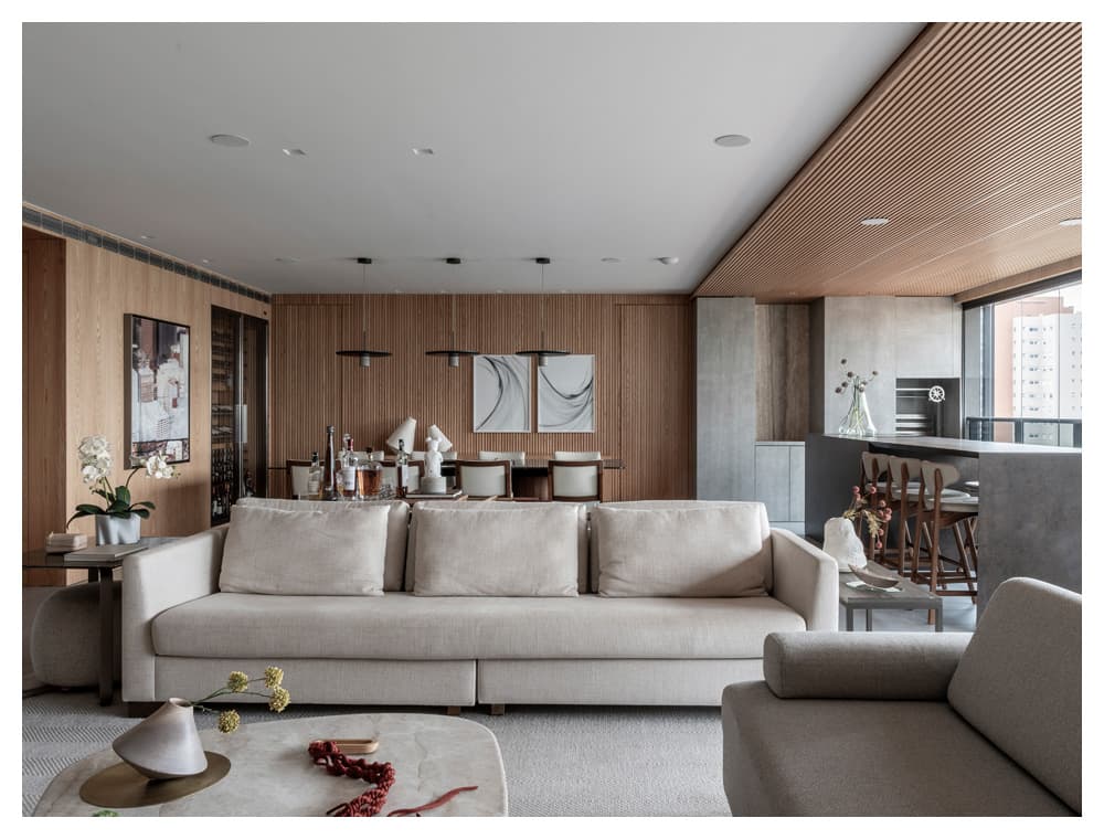 Estilo e função no apartamento contemporâneo de Ana Queiroz