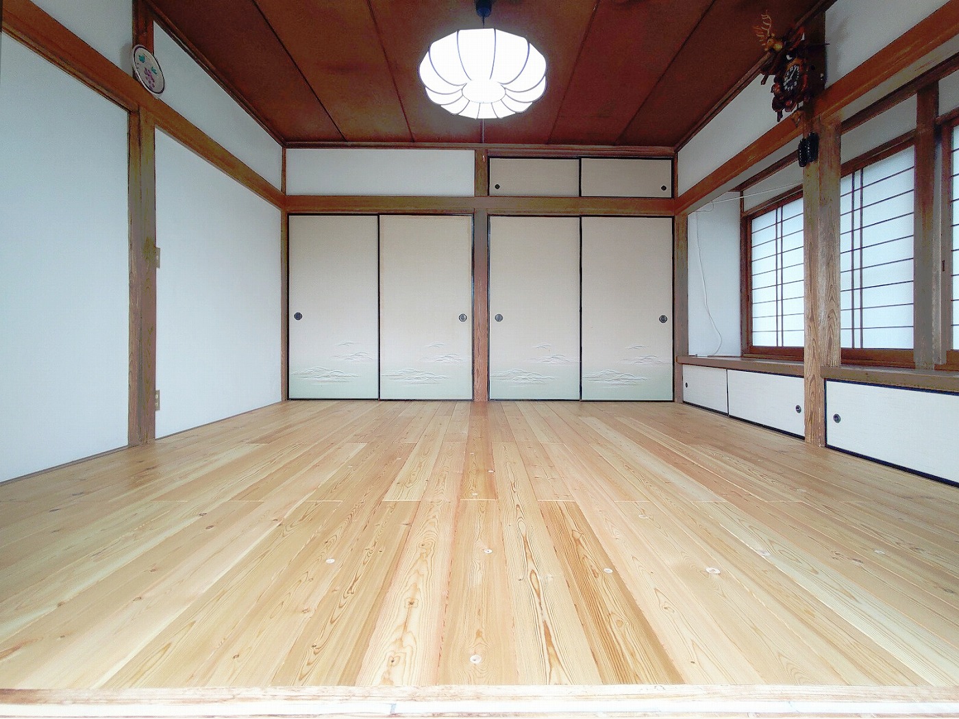 真壁和室をフローリングへ変更工事