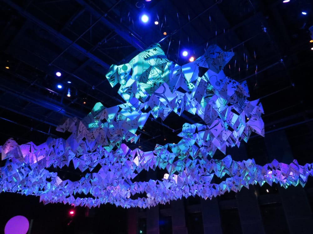 Paper installation at gala