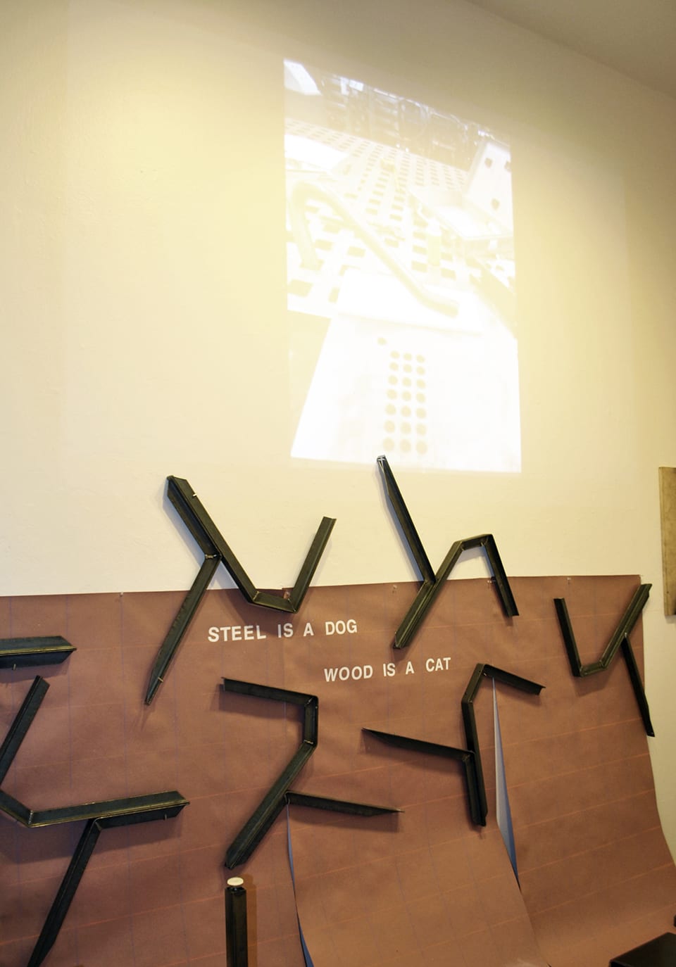 Gallery exhibition sculpture