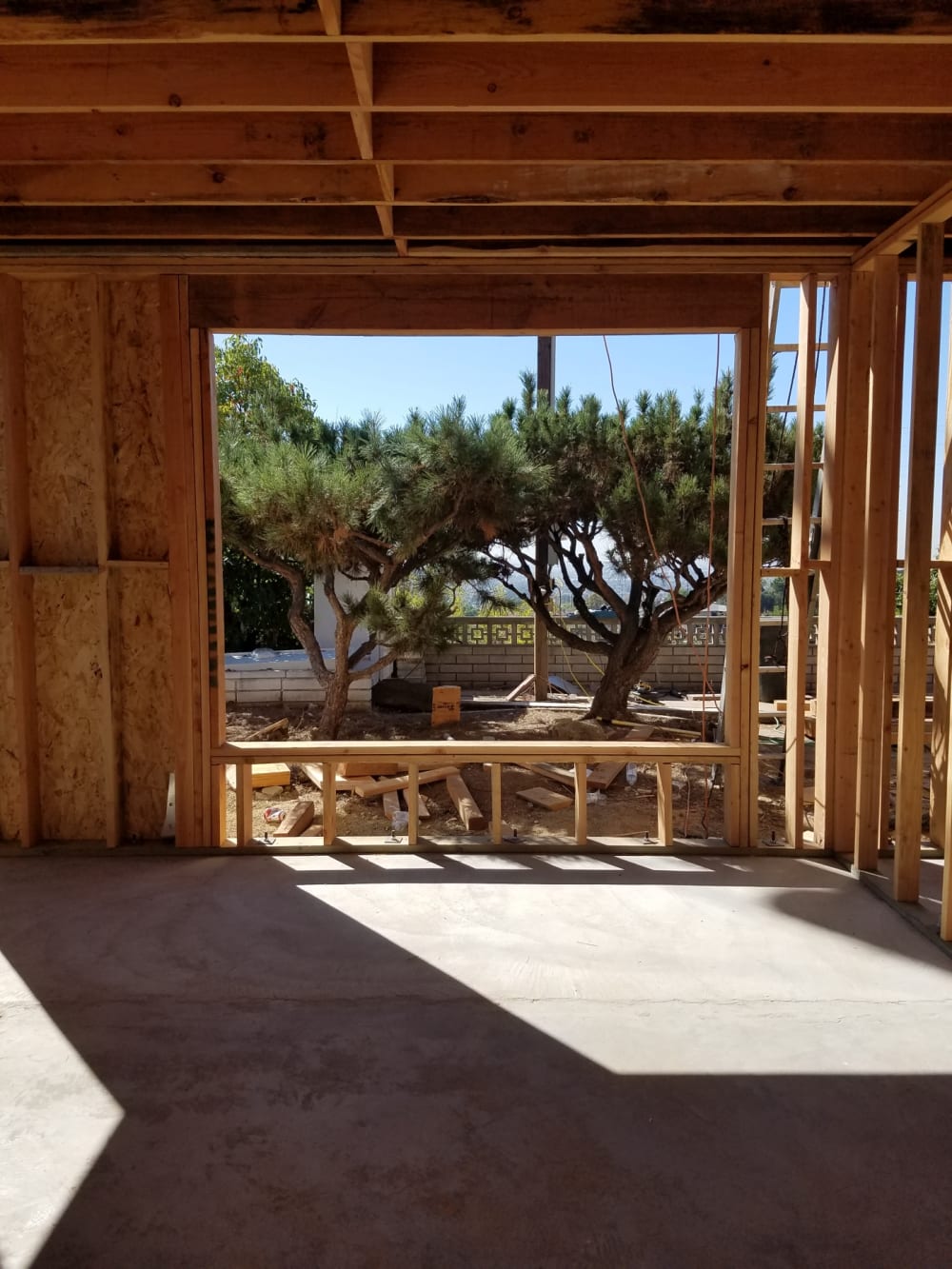 Framing construction photograph