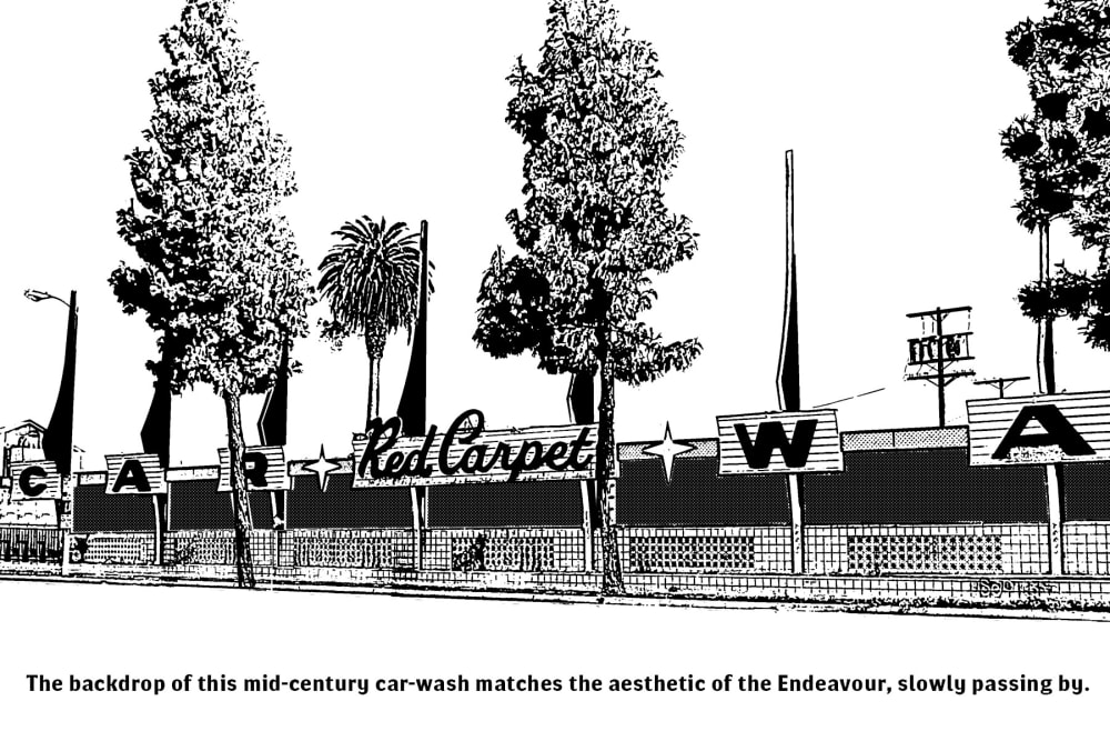 Street scene postcard design