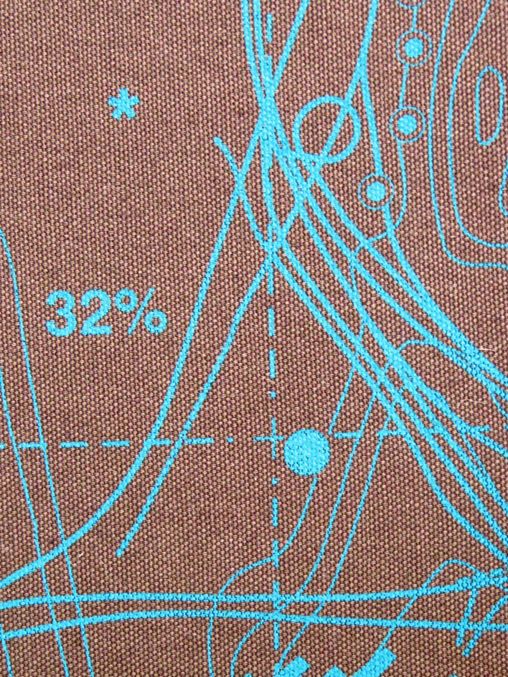 Modular couch with map printed on it (detail)