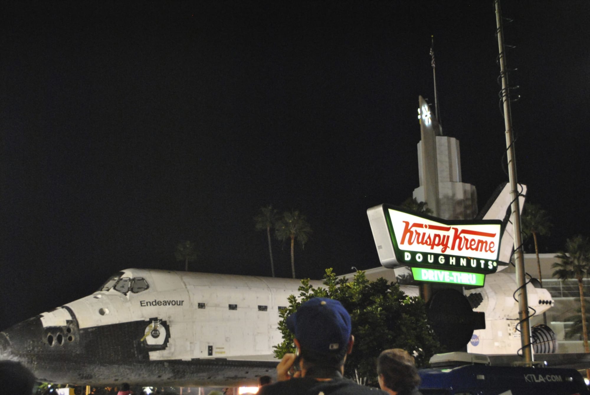 Endeavor shuttle with Krispy Kreme sign
