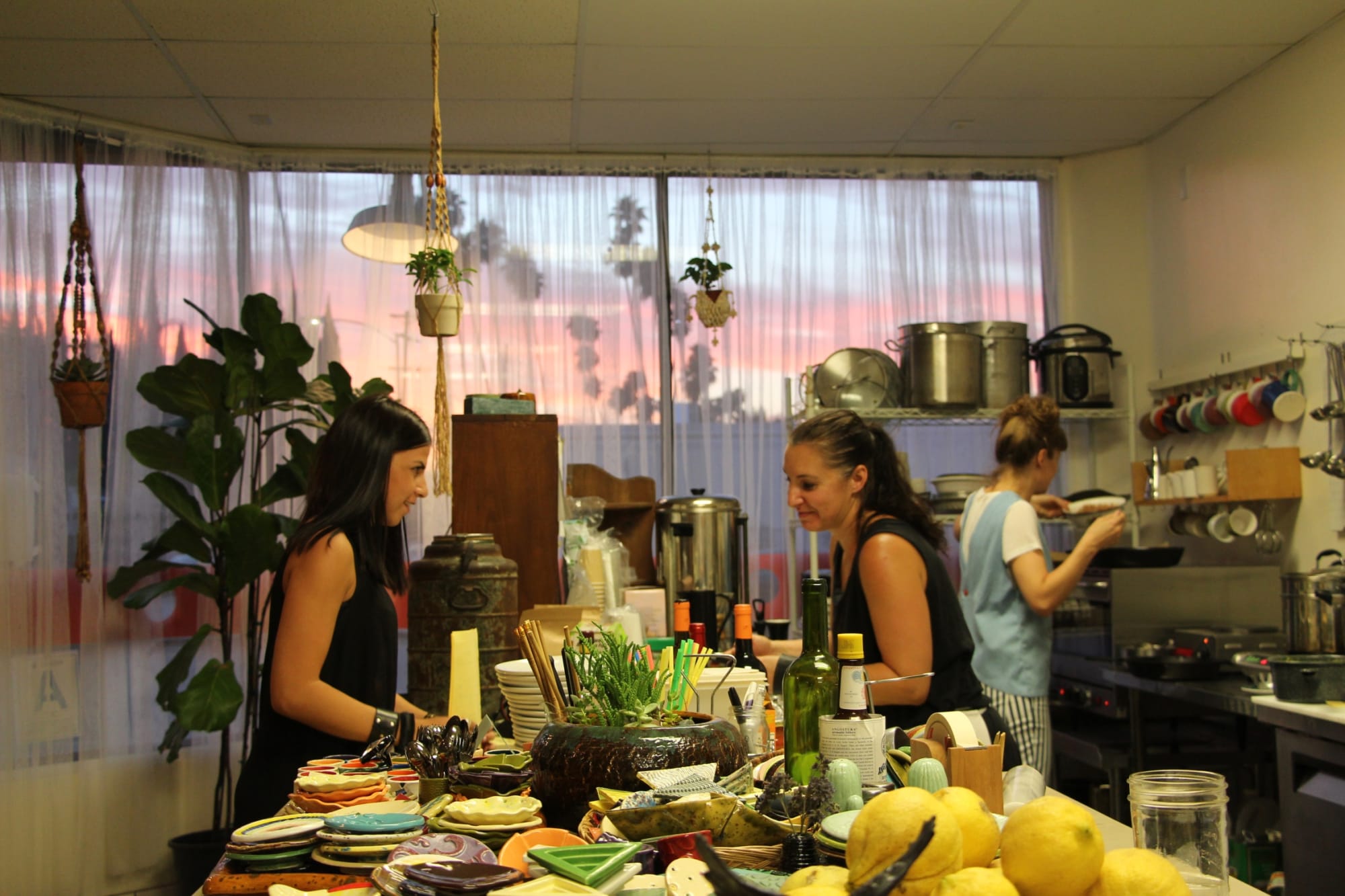 Chefs preparing dinner