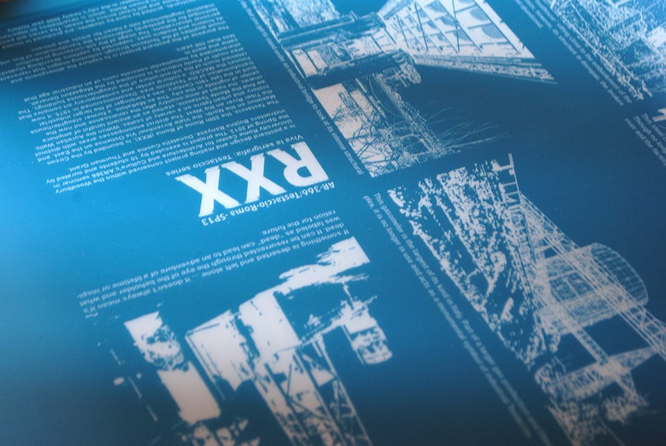 Closeup of silk screen