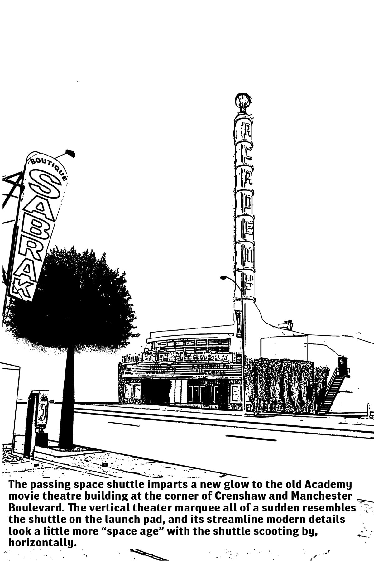 Street scene postcard design