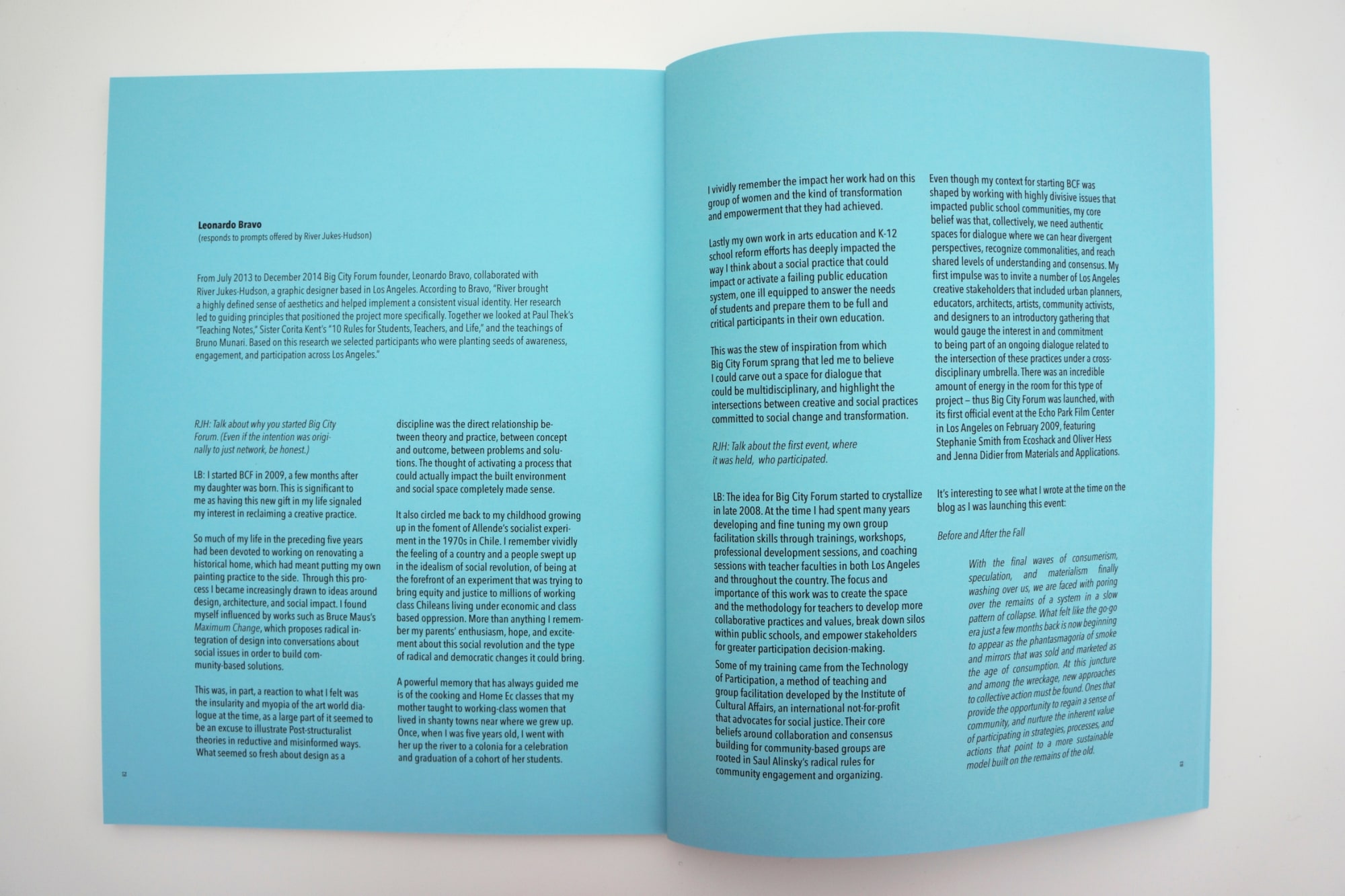Spread in book