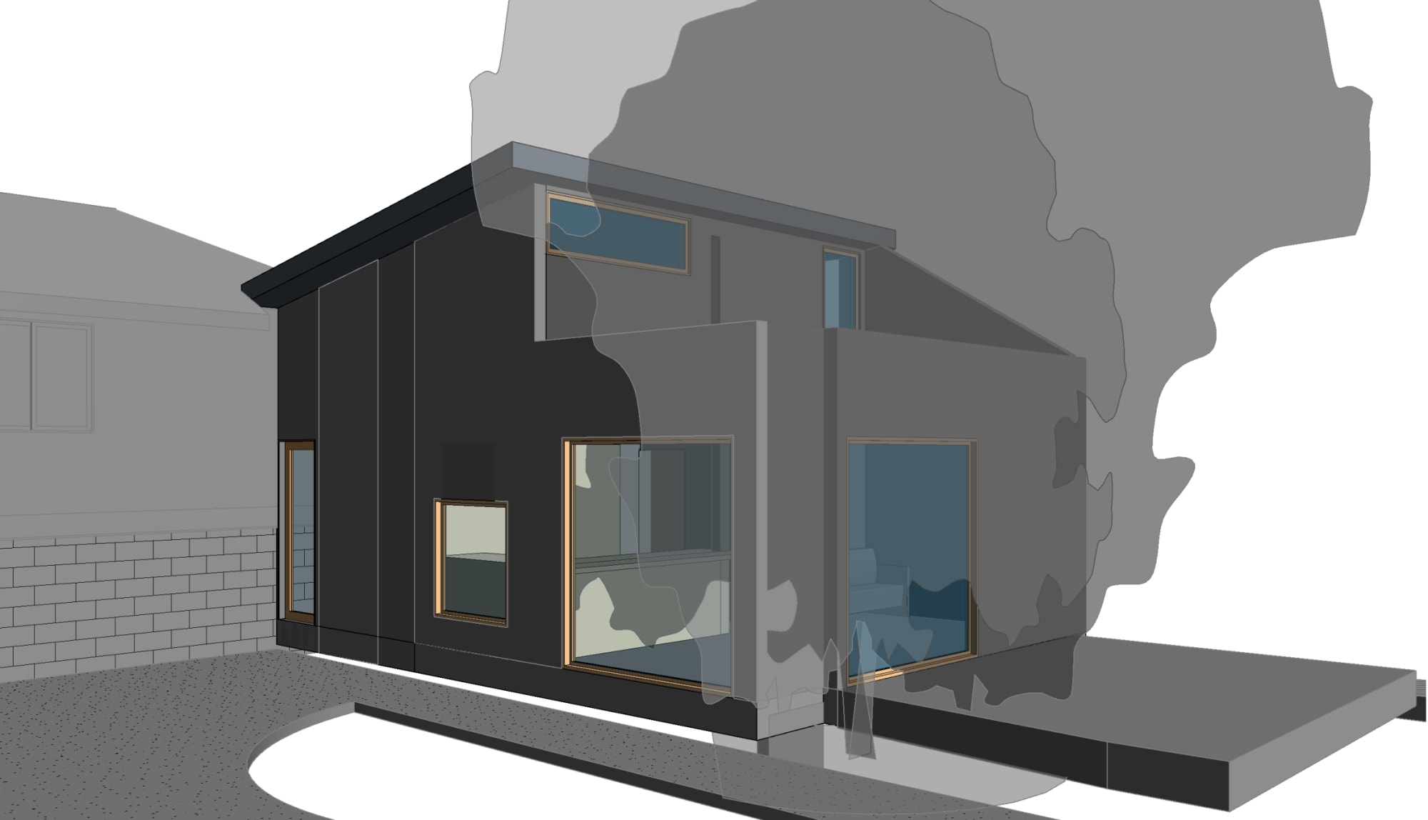 Exterior isometric rendering